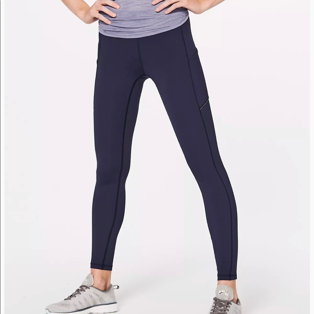 Lululemon Speed Up Mid-Rise Tight 28" 
Brushed Full-On Luxtreme
